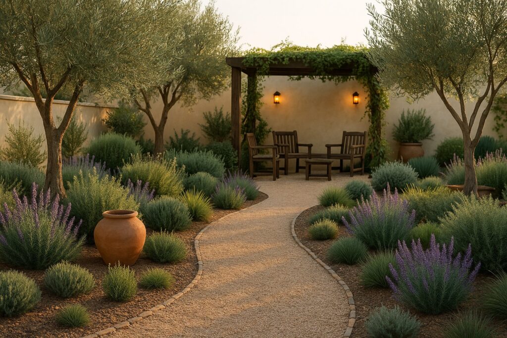 Image of The Olive Collection, Mediterranean style landscaping