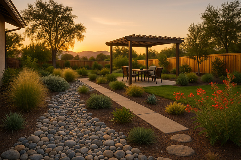 Tulare County landscaping Backyard